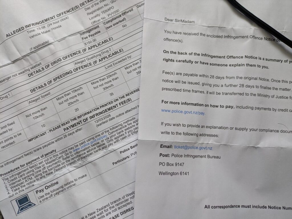 invoice of police